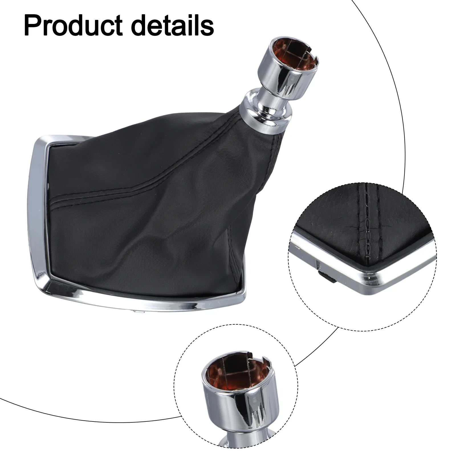 Shift Knob Cover Gearshift Boot Lever Car Interior Accessory Dustproof Easy To Use Leather Wear-resistant Non-deformation Oasis Select