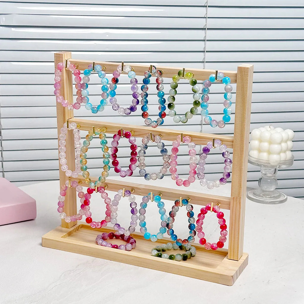 1pc Wooden bracelet rack, bracelet and earring storage rack, store jewelry display rack, jewelry collection rack Oasis Select