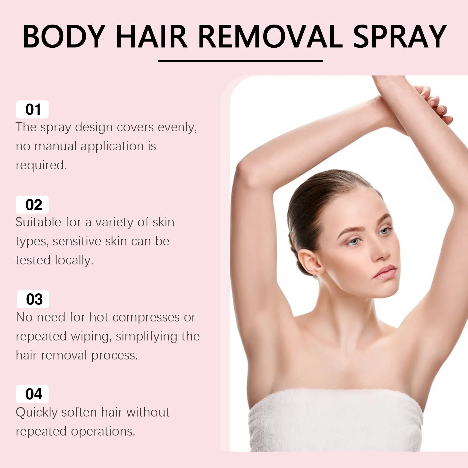 Body Hair Removal Spray – Gentle, Non-Irritating Formula Hair Removal Spray Oasis Select