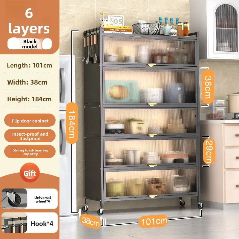 Shelves Floor-to-ceiling multi-layer household cupboards Storage cabinets Against the wall Side cabinets Storage cabinets Oasis Select Black 38 101-6-5