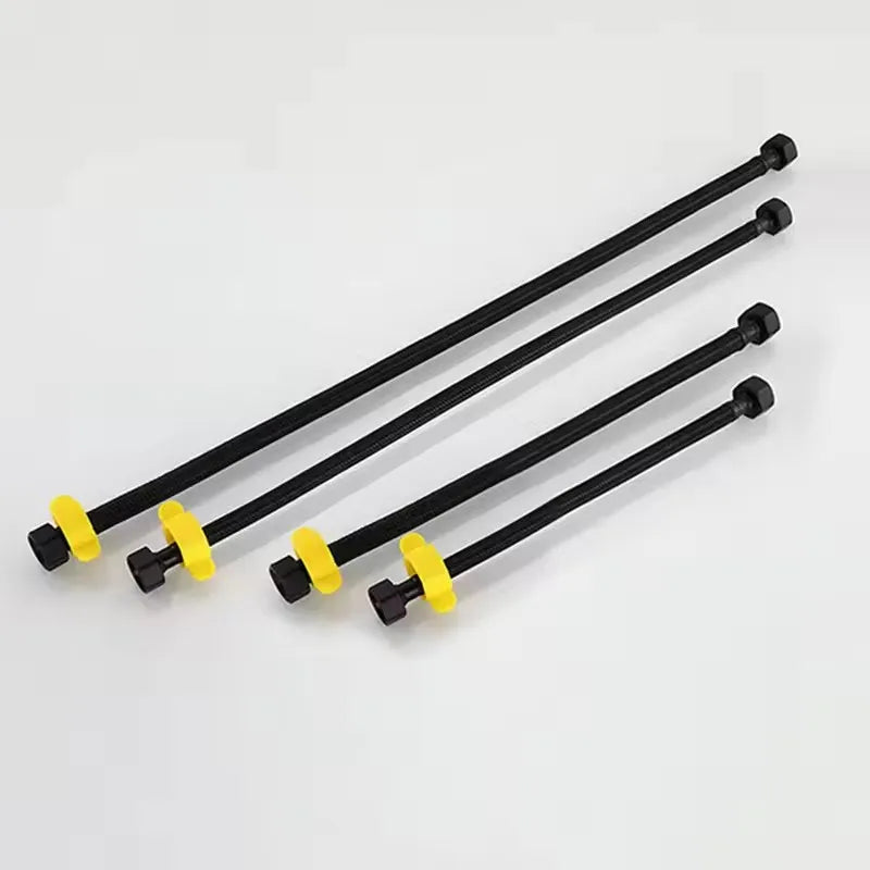 New G1/2" Black Nylon Water Inlet Hose Faucet Hose Water Heater Pipe Toilet Connection Kitchen Bathroom Hose All Black Tube Oasis Select
