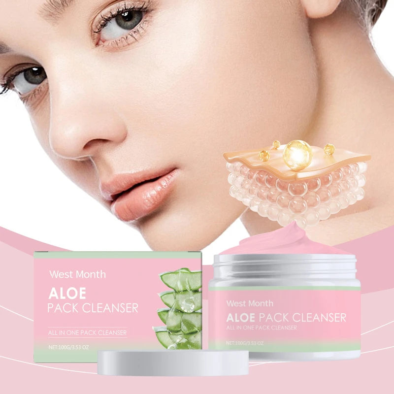 Aloe Vera Soothing Cleansing Cream – Gentle Face Wash 100g Facial Cleanser Oasis Select