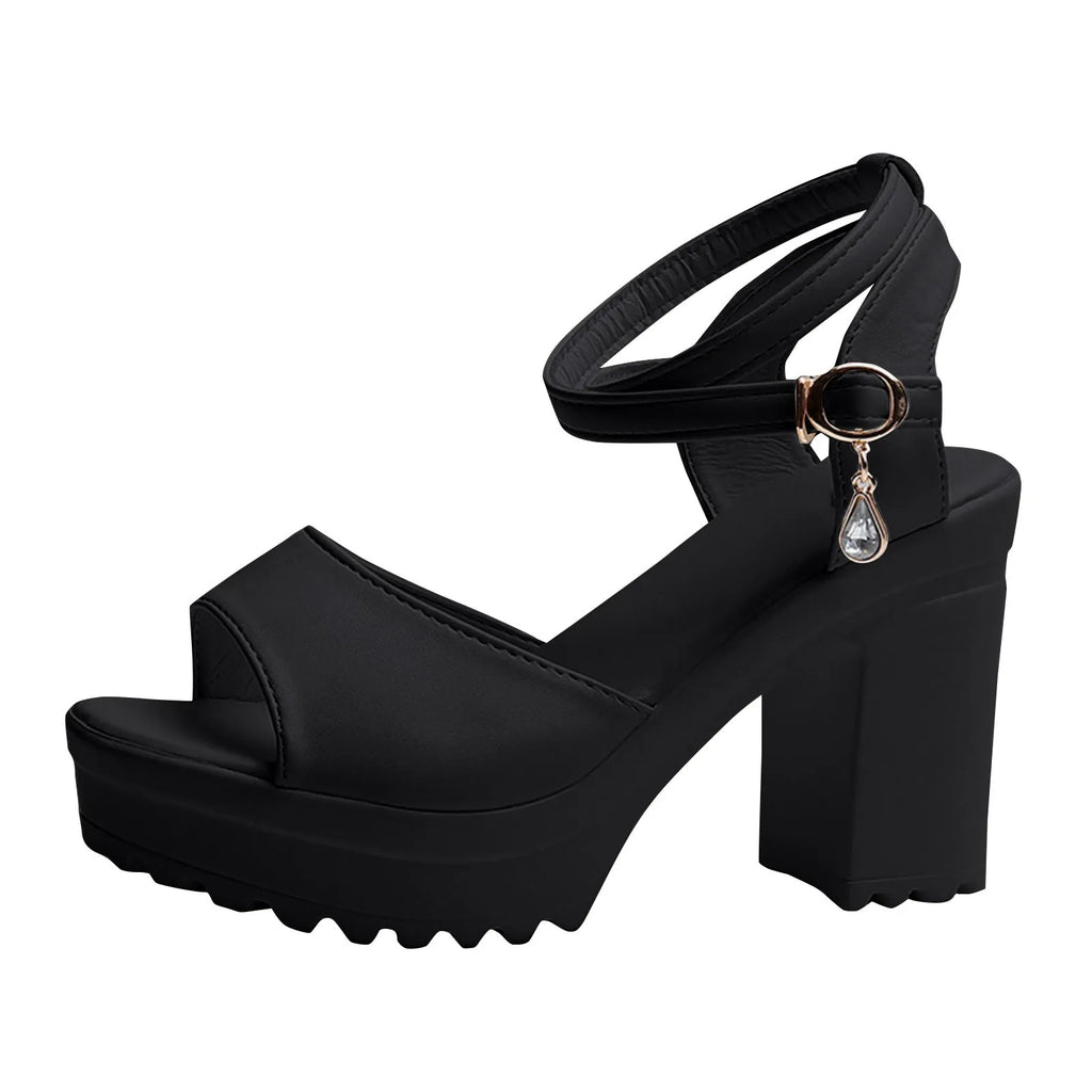 Women Fish Mouth Platform High Heels Wedges Buckle Slope Sandals Women Shoes Woman Platform High Heels Sandals High Heels Oasis Select