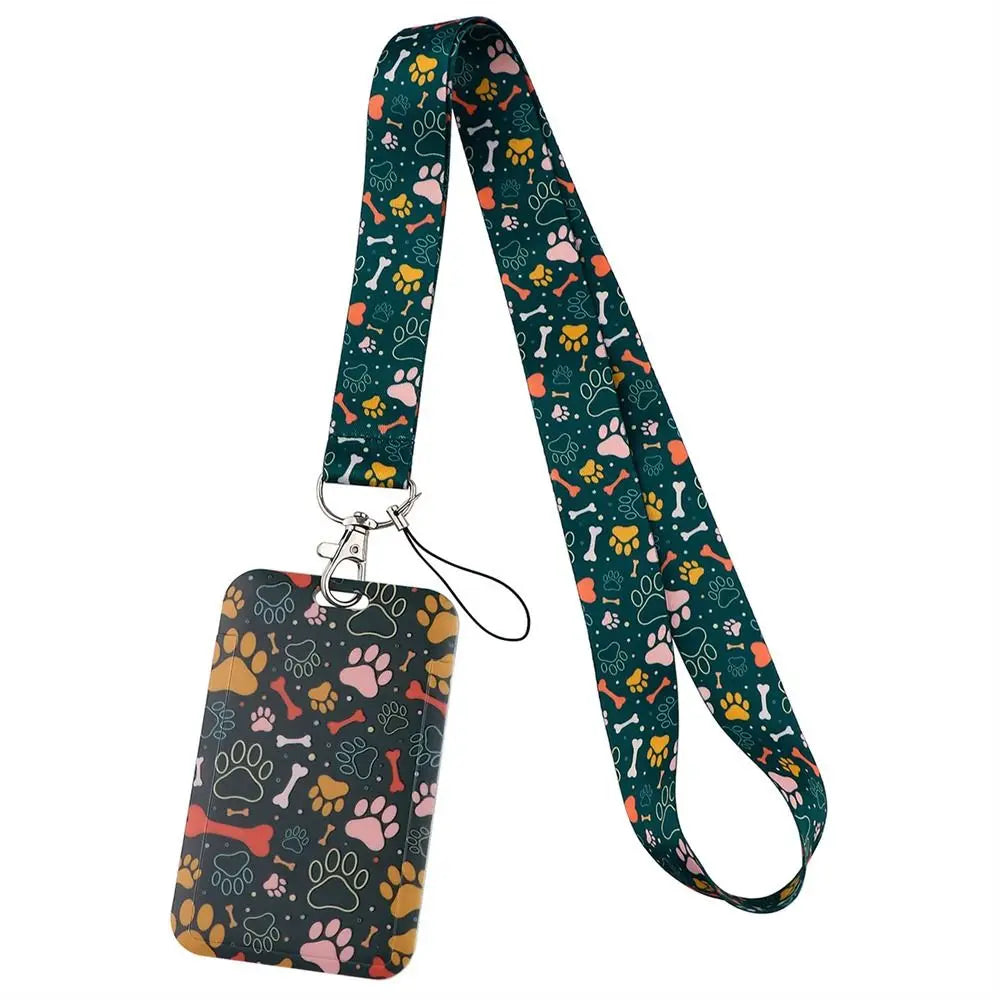 School Supply Cute Card Holder Hang Rope Keyrings Key Holder Animals Lanyards Neck Strap Lanyards Badge Holder ID Card Holder Oasis Select 02