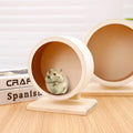 WISH Hamster Running Wheel Wooden Belt Support Roller Running Rack Pet Supplies Oasis Select Wood Color