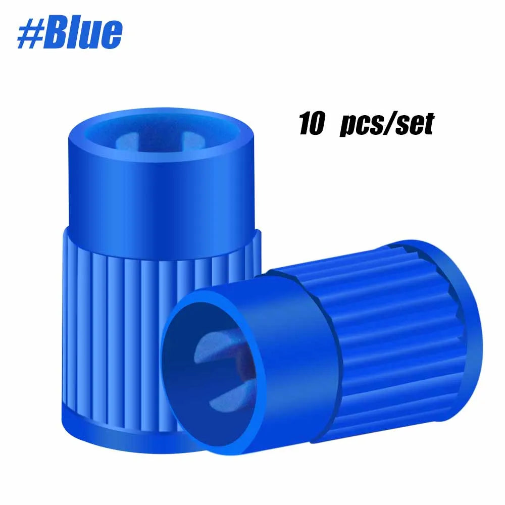 10pcs Tyre Valve Caps, Plastic Car Tire Stem Dust Covers Universal Valve Caps for Cars Trucks Motorcycles SUVs and Bikes Oasis Select Blue