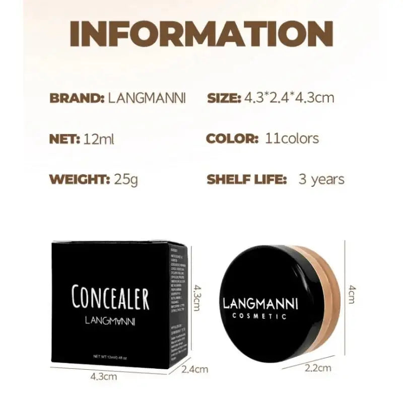 Langmanni Full Coverage Liquid Concealer – Matte & Waterproof