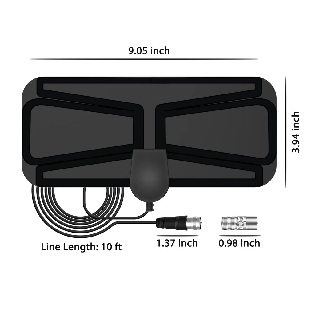 2026 HDTV antenna with butterfly pattern for your TV. High-definition digital TV antenna. Oasis Select standard