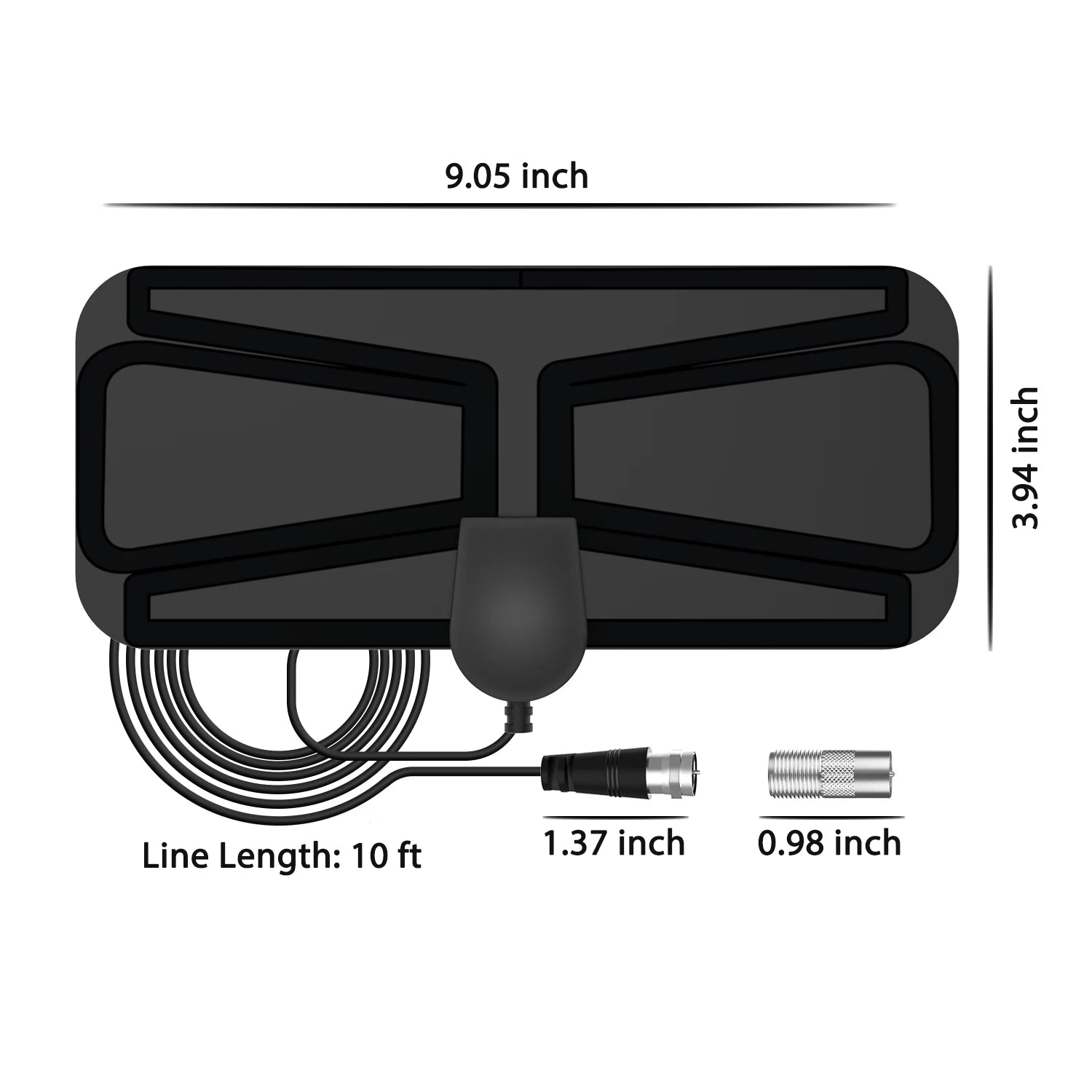 2026 HDTV antenna with butterfly pattern for your TV. High-definition digital TV antenna. Oasis Select standard