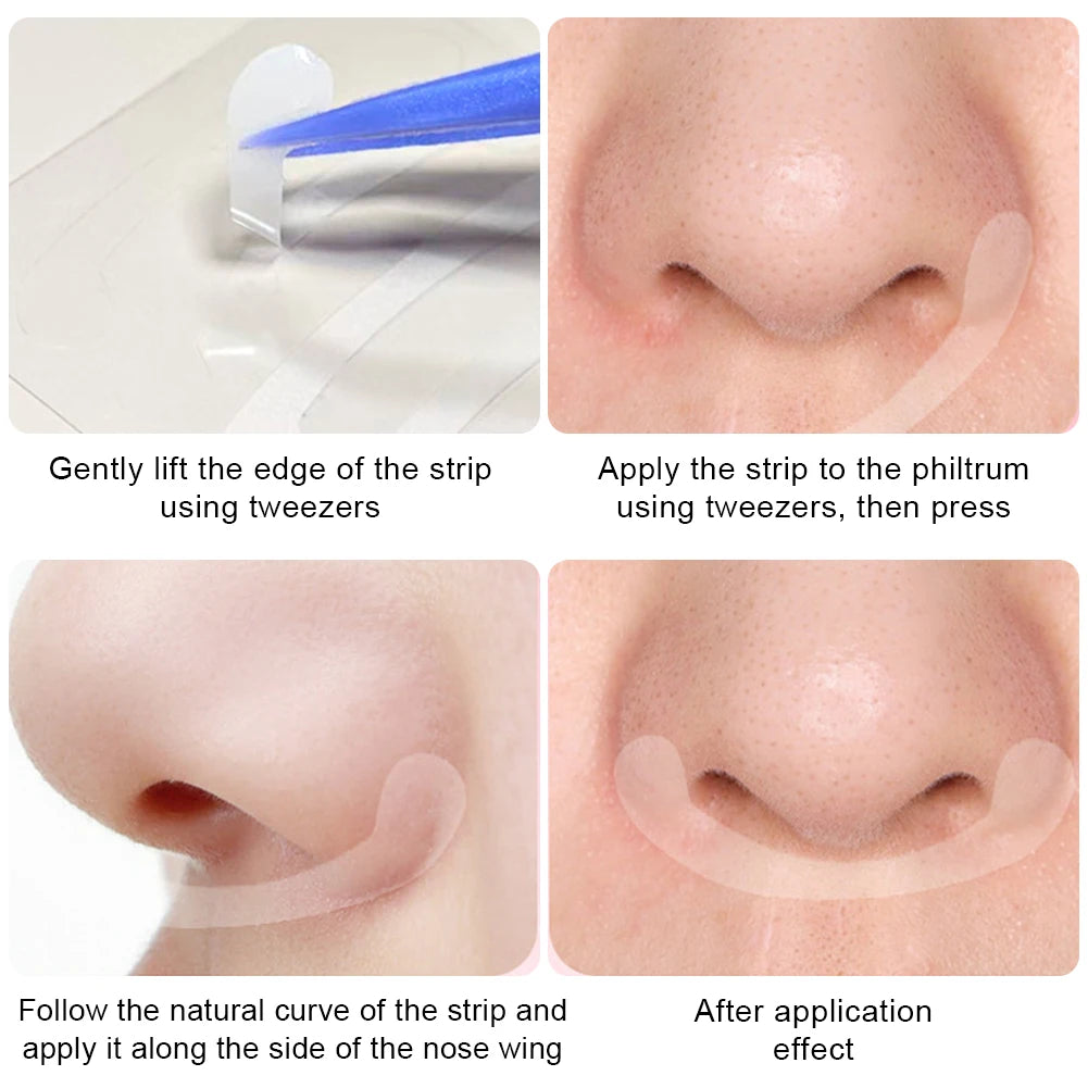 Invisible Transparent PE/PU Breath Nasal Strips Shrinking Nose Wing Patch For Cosplay Special Nose Shrink Oasis Select