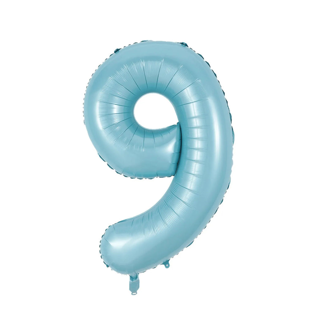 40inch Large Pearl Blue Number Balloons Jungle Safari Birthday Balloon Party Foil Balloon 0 1 2 3 4 5 6 7 8 9 globos Balls Oasis Select J One Size