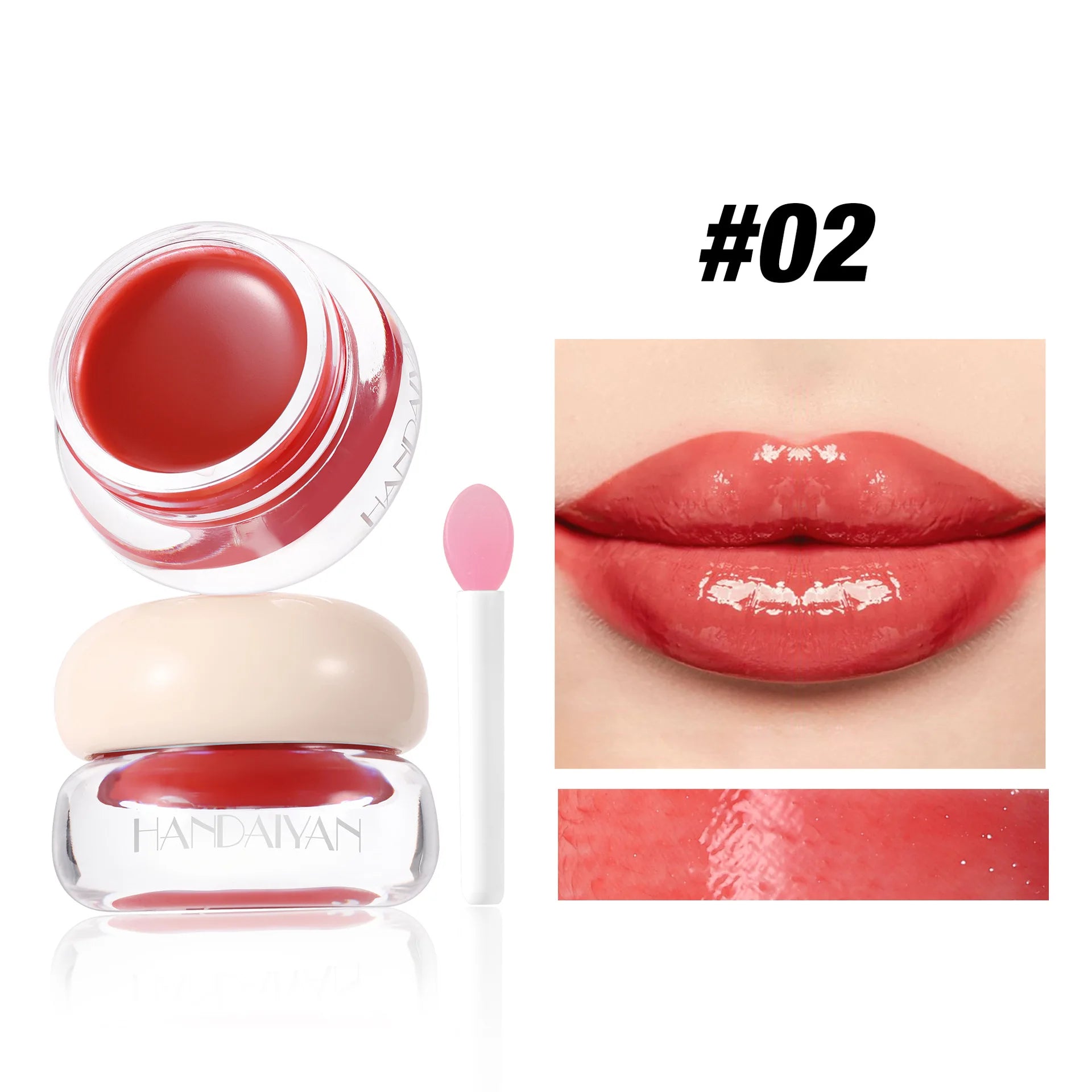 4-Color Jelly Lip Gloss – Mirror Shine, Pearl Glow & Non-Sticky