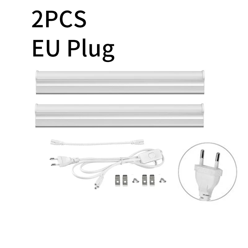 LED Tube Light Bar 29cm T5 Fluorescent 1-5 Pcs 220V 6W Kitchen Bathroom Bedroom Cabinet Lighting - Energy Efficient Bulbs Tube Oasis Select White 2Pcs T5 Tube