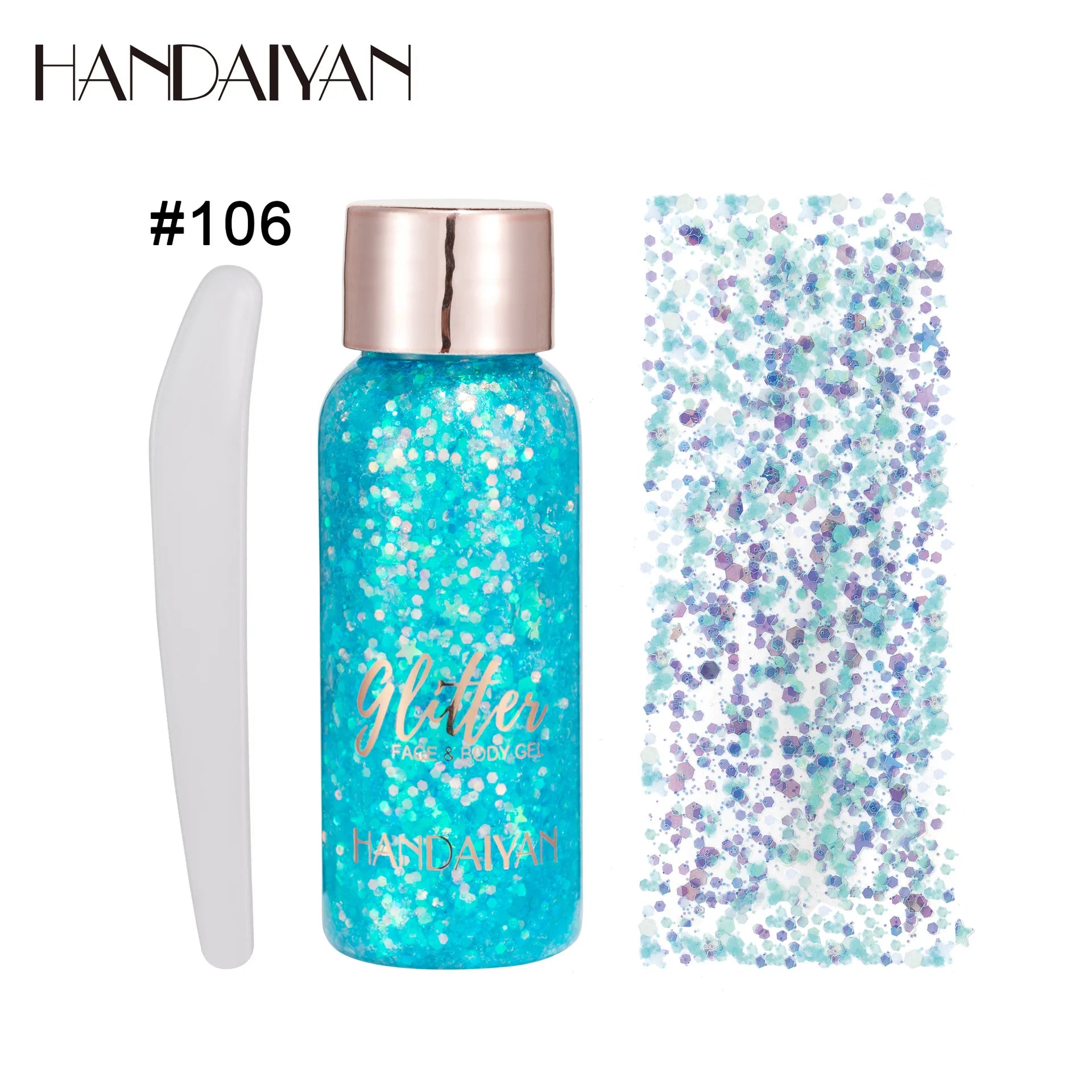 HANDAIYAN 9-Shade Glitter Gel for Face, Body, Hair & Nails