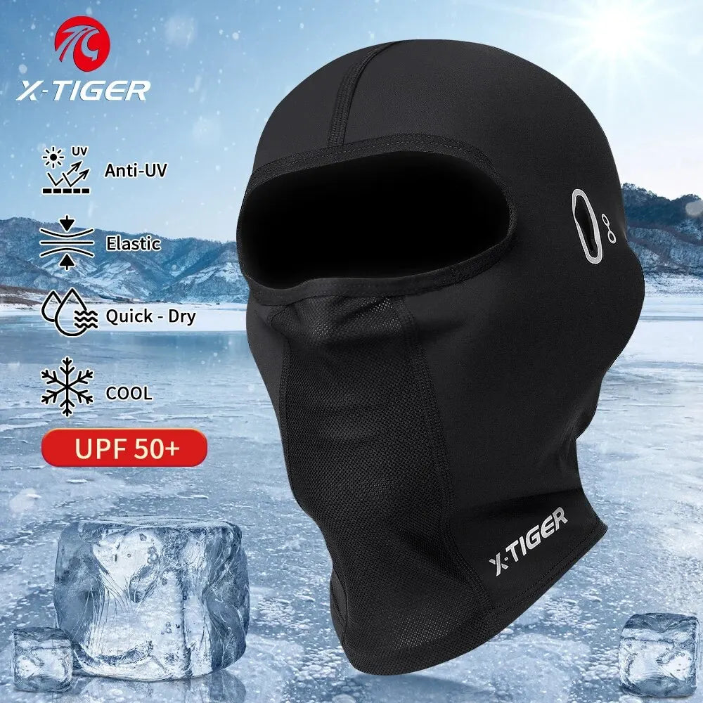 X-TIGER Sun Protection Cycling Mask Scarf Ice Silk Outdoor Masks for Men Cool Face Cover Sports Bicycle Mask Oasis Select