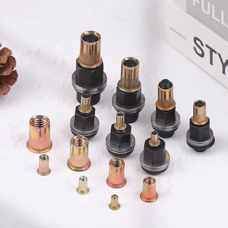 10pc Hand Rivet Nut Tool Set M3-12 Nut Heads Feature for DIY Jewelry Making And Crafting Oasis Select