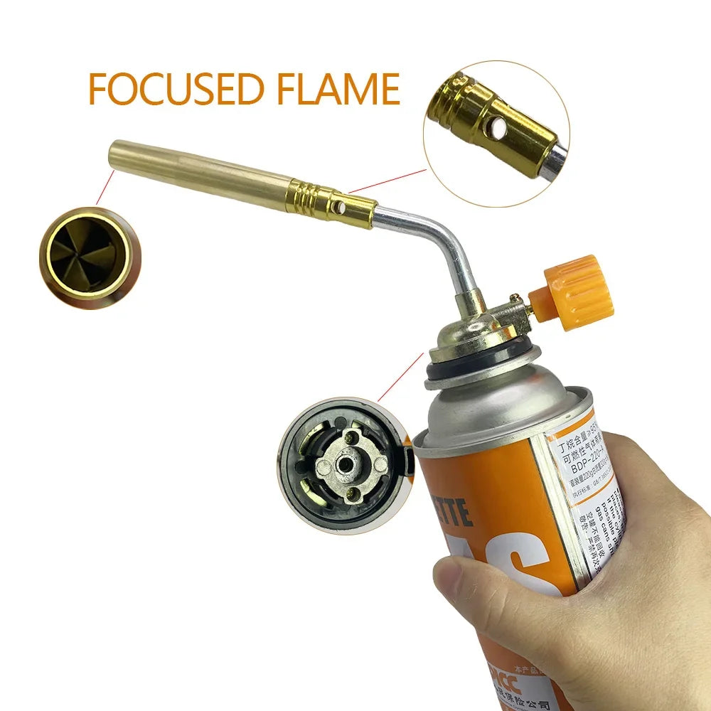 1PC Portable Outdoor Camping BBQ Heat Gun Butane Burner Welding Gas Torch Flame Gun Brazing Flamethrower for Soldering Oasis Select