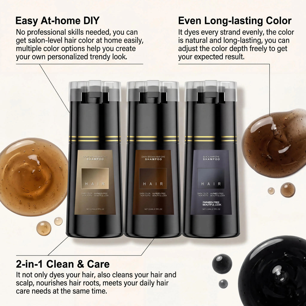 Plant Extract Hair Dye Shampoo – 2-in-1 Gray Coverage Hair Dye Shampoo Oasis Select