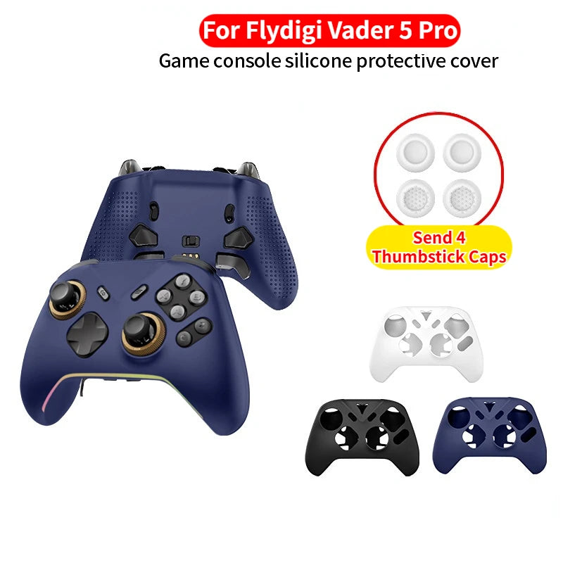 Silicone Case for Flydigi Vader 5Pro + 4 Thumbstick Caps