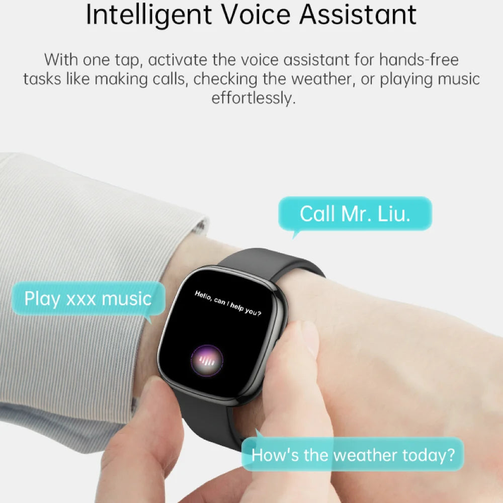 Waterproof Smartwatch Women Blue Tooth Call Voice Assistant Smart Watches Heart Rate Sleep Monitoring Music Sports Fitness Girl Oasis Select