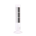 LED Bladeless Tower Fan – USB Portable 2-Speed Floor Fan Bladeless Tower Fan Oasis Select White with Light United States
