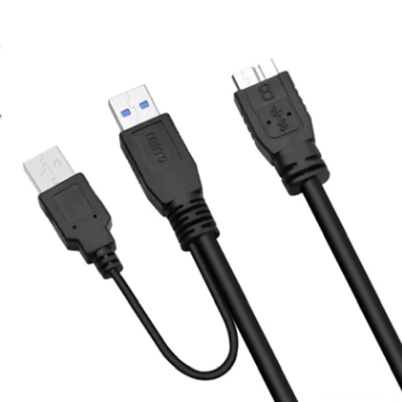 0.5m 1m USB 3.0 To Micro Y Cable with Extra usb Power cable USB3.0 Male To Micro Data Cord Adapter Cable For HDD Hard Drive Oasis Select