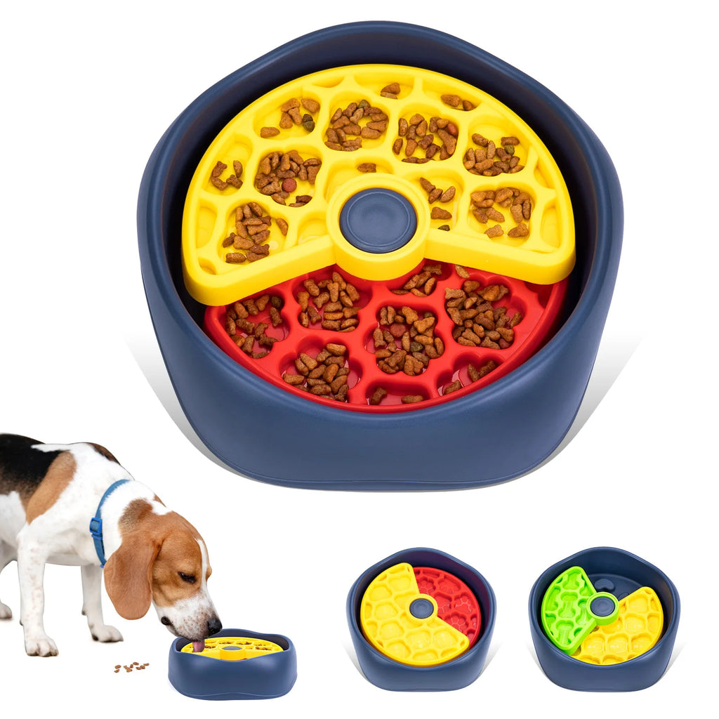 Three-layer Rotating Slow Food Bowl for Cats and Dogs, Educational and Anti-choking Dog Bowl, Anti-tipping Tableware and Feeder Oasis Select