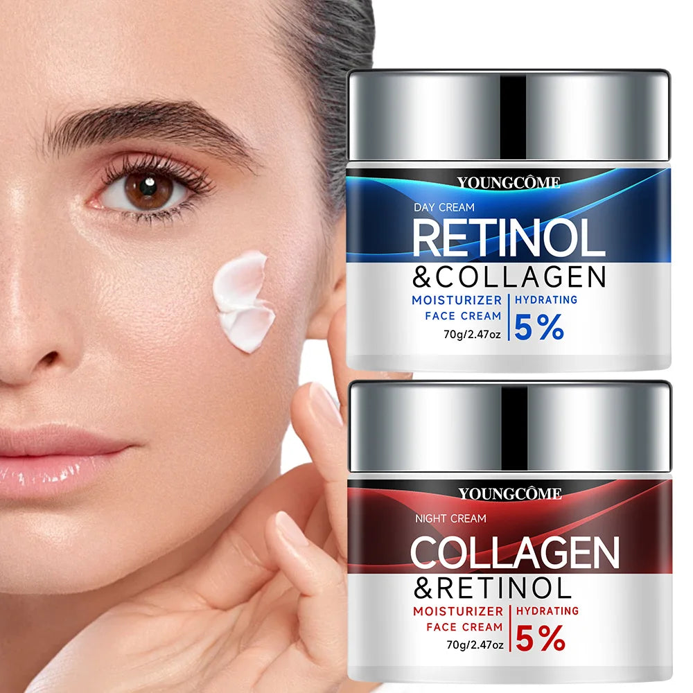 YOUNGCOME Collagen Retinol Face Cream Set – Hyaluronic Acid 2pc