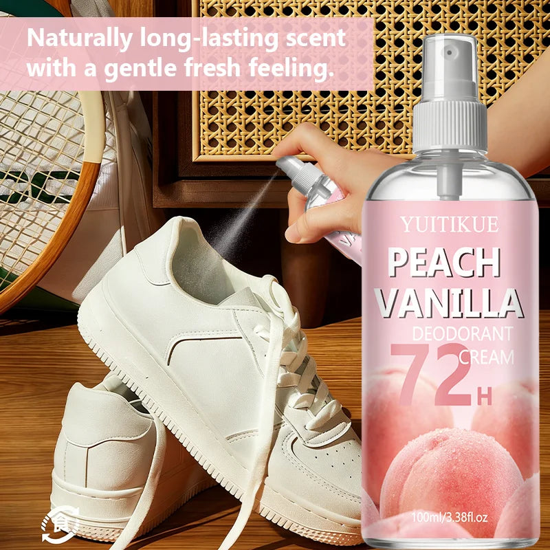 YUITIKUE Peach Vanilla Shoe Odor Eliminator Spray 100ml