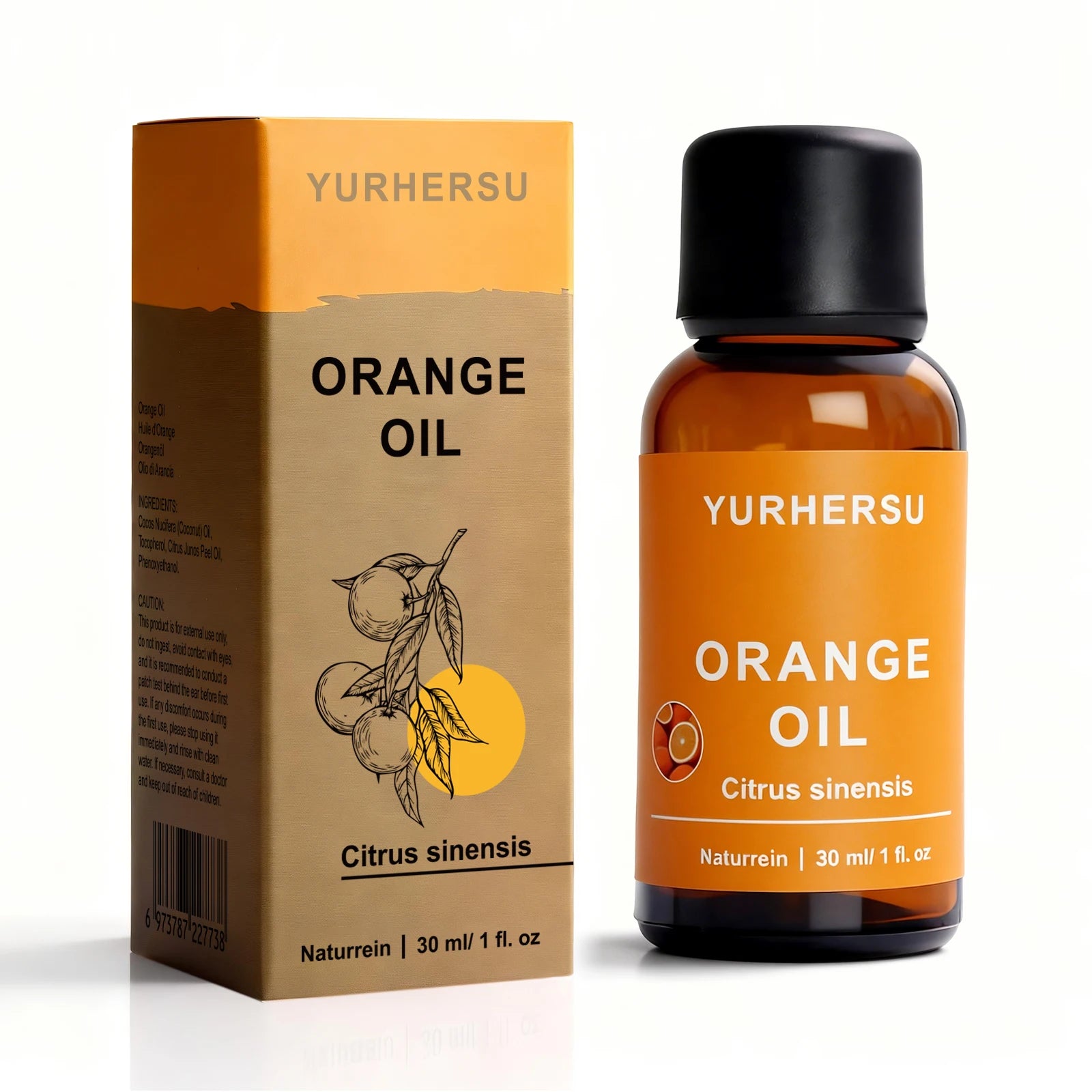 YURHERSU Orange Essential Oil 30ml – Brightening Skin Care Pure Essential Oil Oasis Select 2pcs 30ml