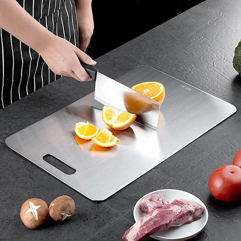 Titanium Cutting Board Double-Sided Chopping Board Food Grade Kitchen Cutting Mat Portable Cutting Board Serving Tray for Meat Oasis Select