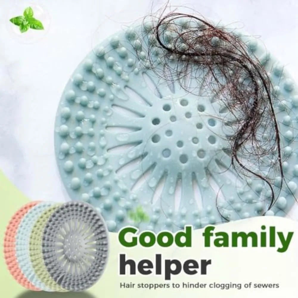 Silicone Hair Catcher Shower Drain Strainer Cover | Anti-Clog