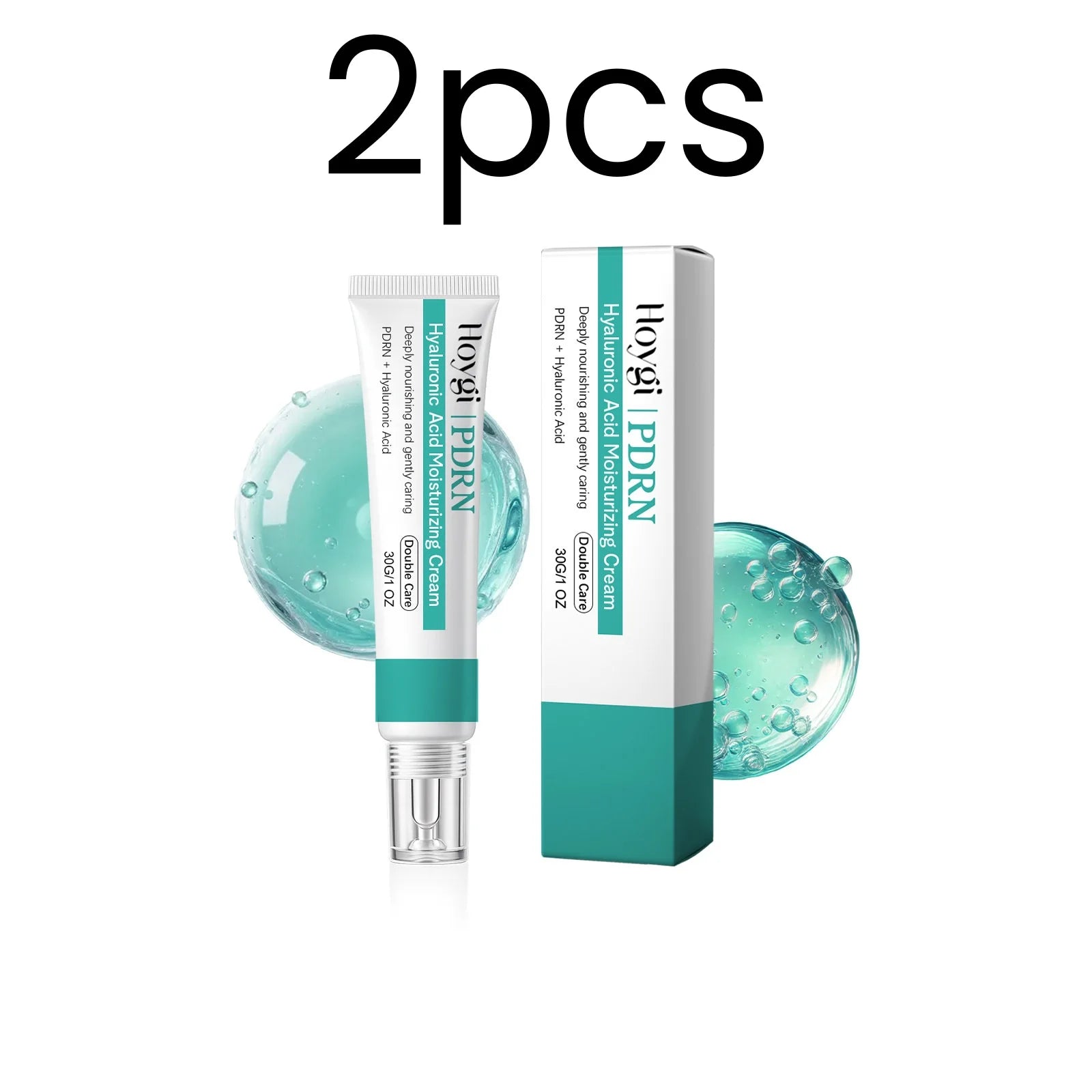 Hoygi Hyaluronic Acid Moisturizing Cream Hydration Glowing Skin Nourishing Anti Wrinkle Lightweight Mild Multi Effect Face Cream Oasis Select 2pcs