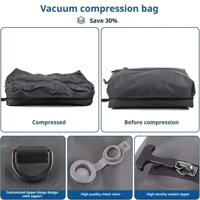 Vacuum Compression Travel Bag 16L – Waterproof + Hand Pump