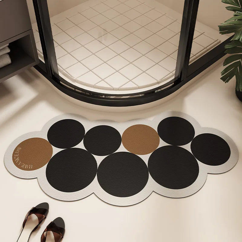 New Arc shaped Super Absorbent Bathroom Mat Non-Slip Diatom Mud Toilet Pad Quick-Drying Floor Mat Bath Mat Oasis Select 05 1pc Arc 48x100cm