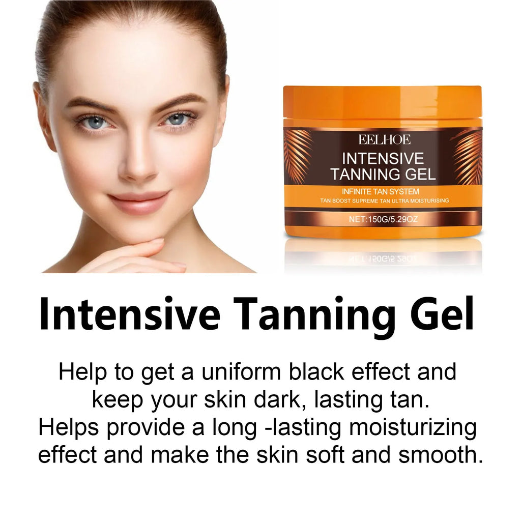 Intensive Tanning Gel Body Self Tanner Booster Sunbed Sun Bronzer Repair Nourishing Skin Coloring Sunless Fake Tan Tanning Gel Oasis Select