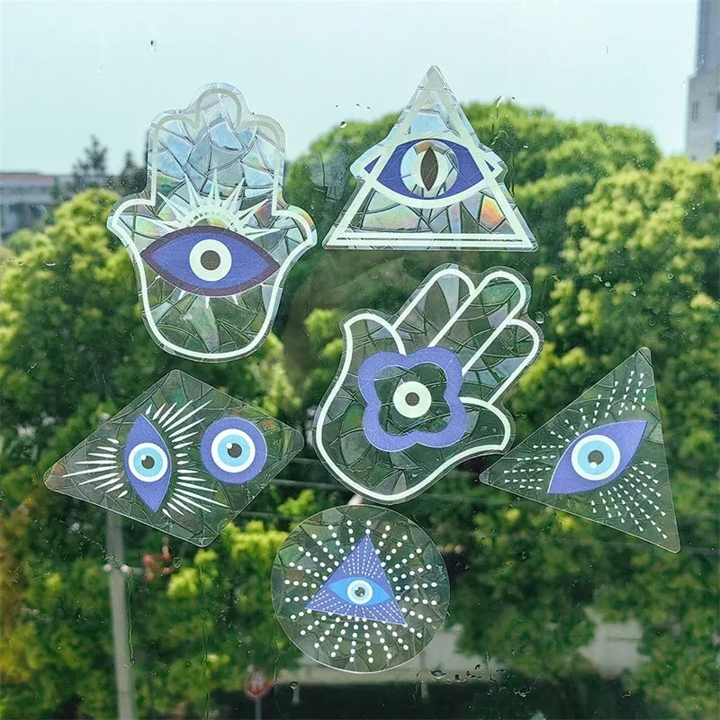 New Rainbow Sun Catcher Wall Stickers Light Catcher PVC Window Film Self Adhesive Decal Motorcycle Sticker PVC Film Home Decor Oasis Select