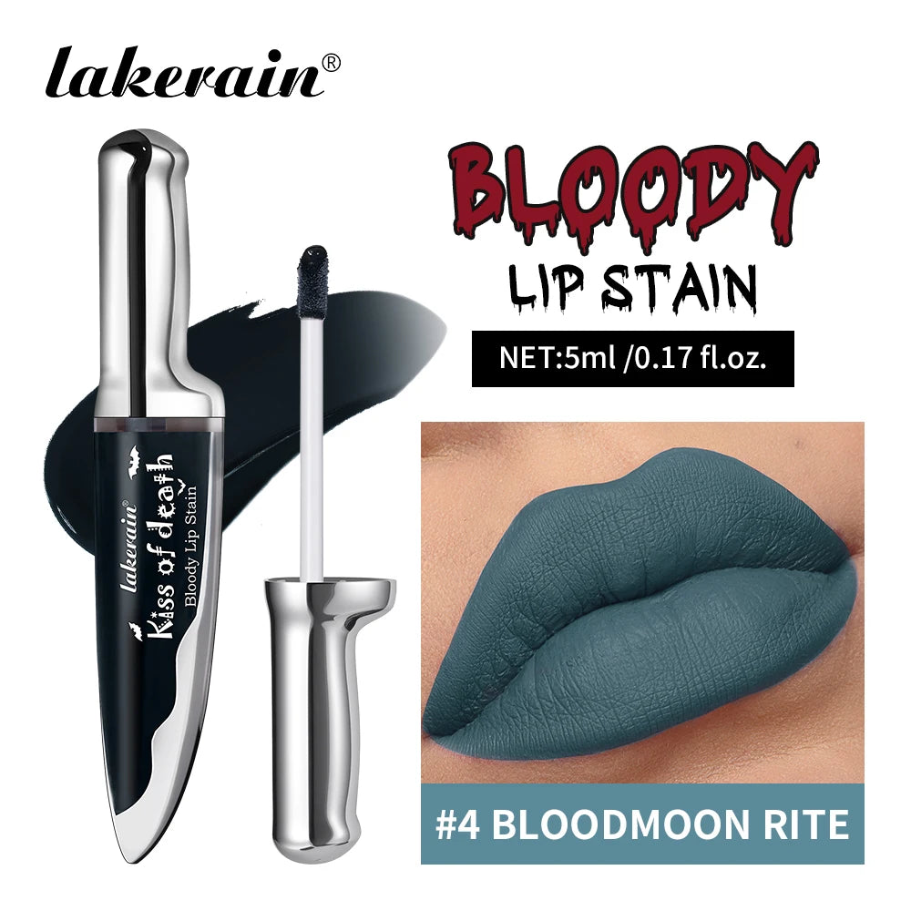 Lakerain Matte Lip Stain Long-lasting Waterproof Lipstick Makeup Highly Pigmented Lip Tint Halloween Party Cosmetics Oasis Select 04