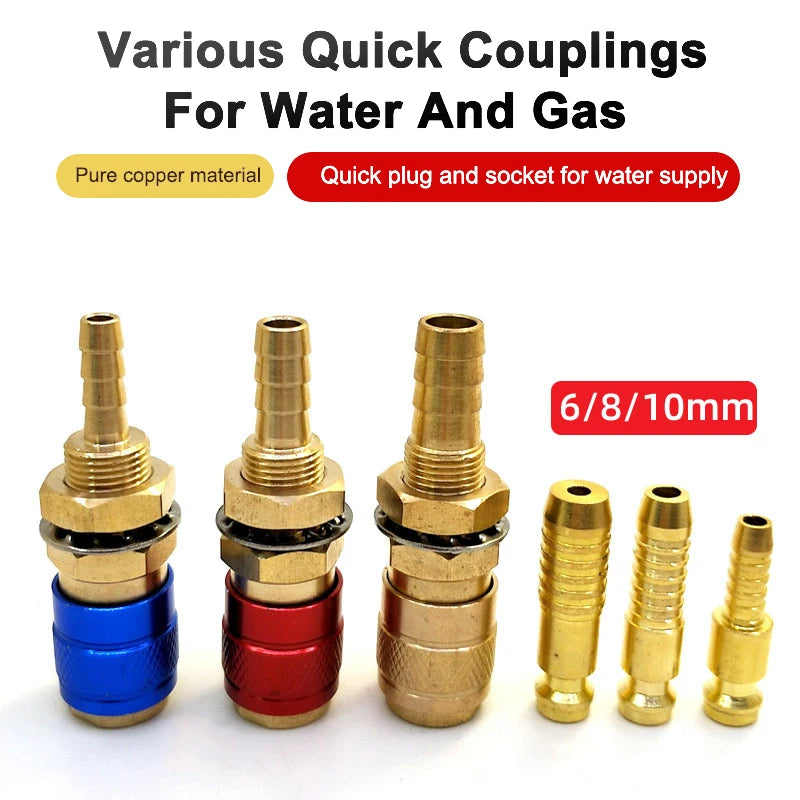 Wholesale Cooled Gas Adapter Connector Clamp Welding Machine Quick Fitting Female Male Water MIG TIG Welding Torch Tools Welder Oasis Select