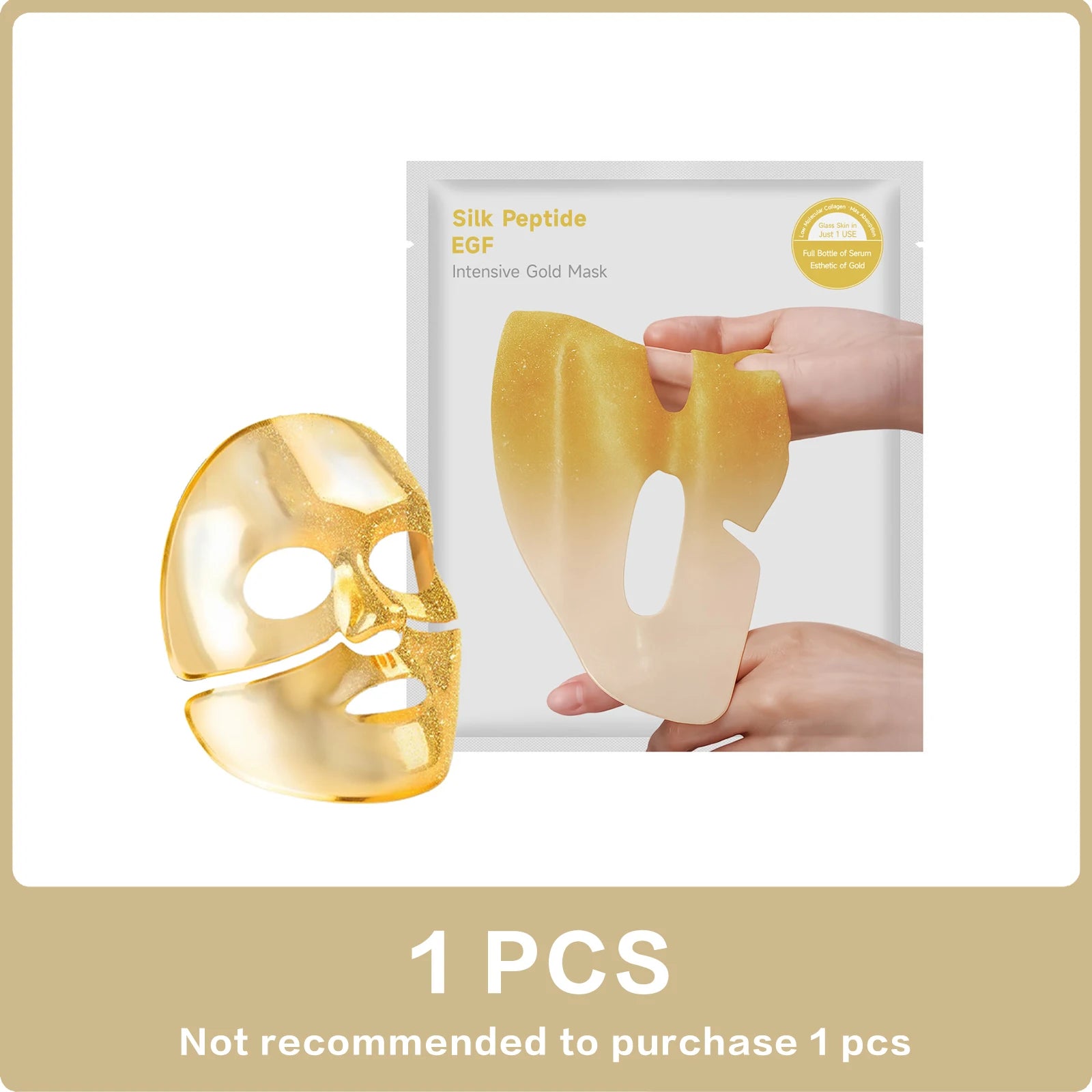 Gold Moisturizing Face Mask Hydrating Nourishing Smooth Brightening Skin Tightening Contour Oil Control Deep Pore Purifying Mask Oasis Select 1PC