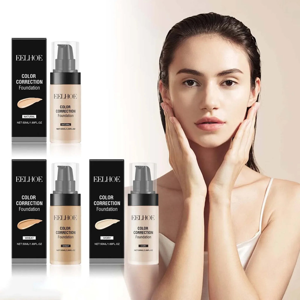 Eelhoe CC Cream Foundation 50ml – Matte Full Coverage BB Cream Liquid Foundation Oasis Select