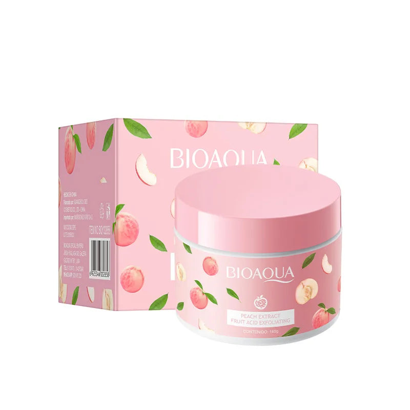 BIOAOUA Peach Face Scrub 140g – Exfoliate & Soften Skin Face Exfoliating Scrub Oasis Select 140g