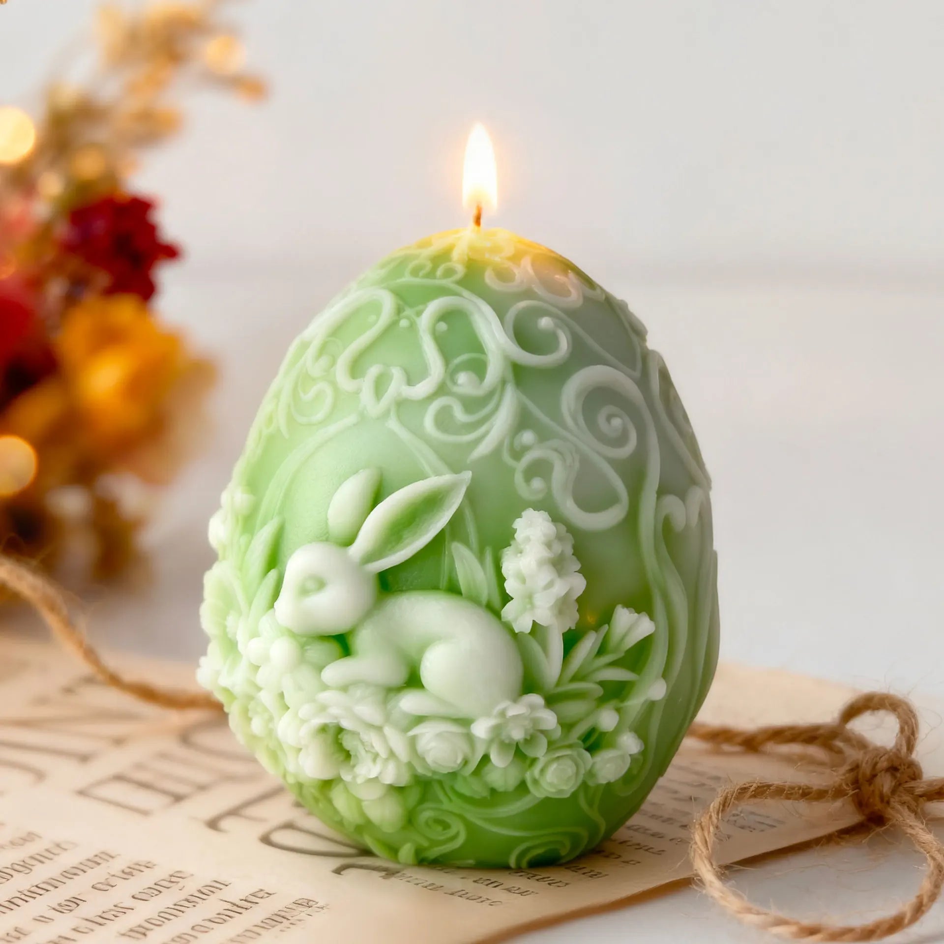 DIY Easter Bunny Egg Silicone Candle Mold 3D Embossed Rabbit Handmade Soap Plaster Resin Ornaments Crafts Molds Home Decor Gifts Oasis Select