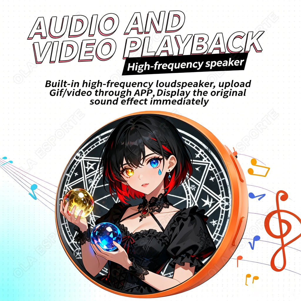 Anime E-Badge Display Pin | 1.5″ Touch Screen LED Smart Badge