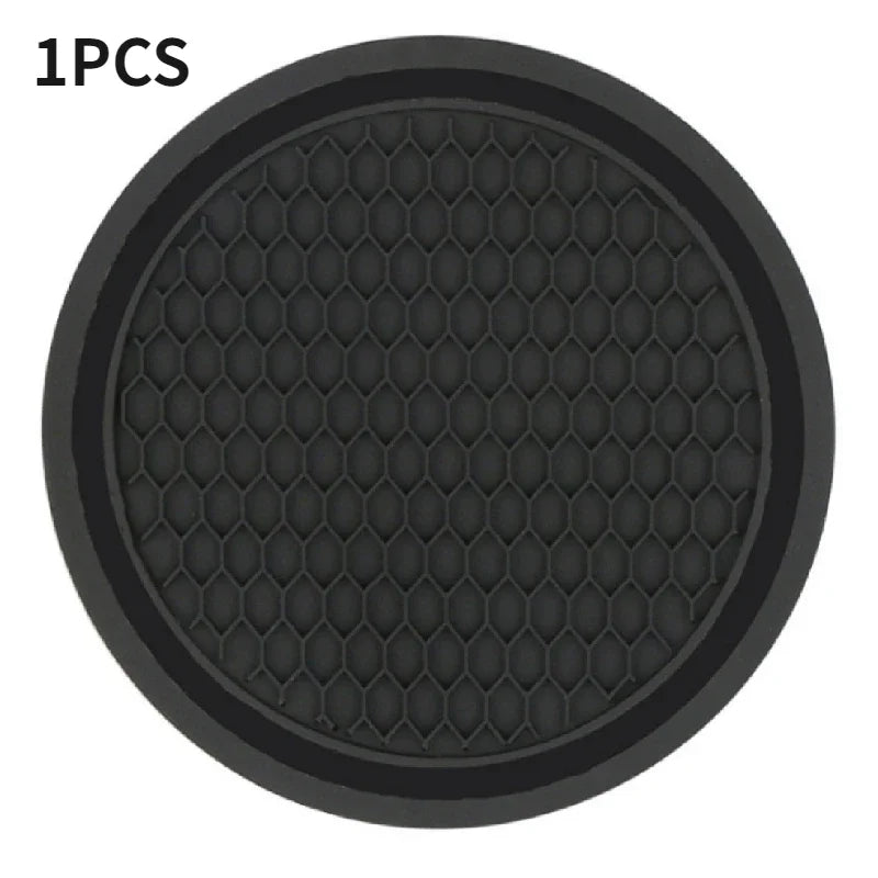 1/2 pcs/set black car auto cup holder anti slip insert coasters pads interior accessories universal fits perfectly for most cups Oasis Select 1PCS black