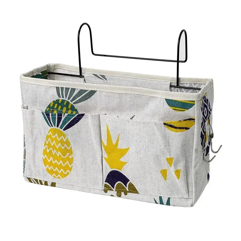 Large Capacity No Punch Bedside Hanging Basket Baby Diaper Practical Storage Fence Table Box and Bedside Organizer Bag Oasis Select PURPLE
