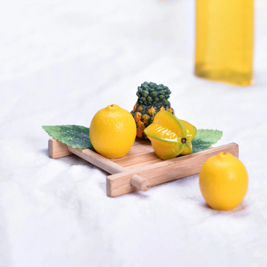 Miniature Resin Fruit Figurines – Litchi & Strawberry Desk Decor Miniature Figurine Oasis Select