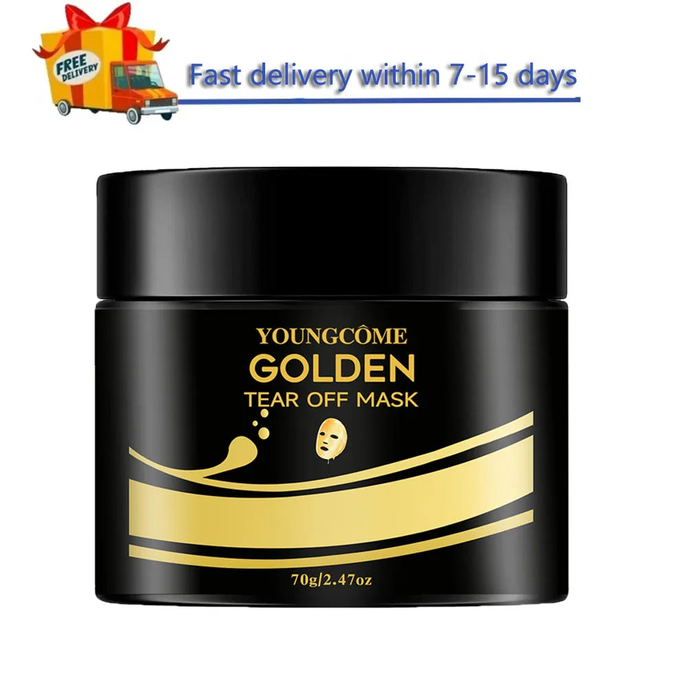 24K Gold Tear Off Mask Deep Cleansing Remove Blackheads Firming Skin Oil-Control Whitening Skin Care Moisturizing Masks Oasis Select 70g