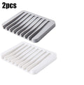 1/2pcs Silicone Self Draining Soap Dishes Kitchen Sink Soap Dish Sponge Tray Soap Holder Countertop Soap Dispenser Oasis Select 2pcs