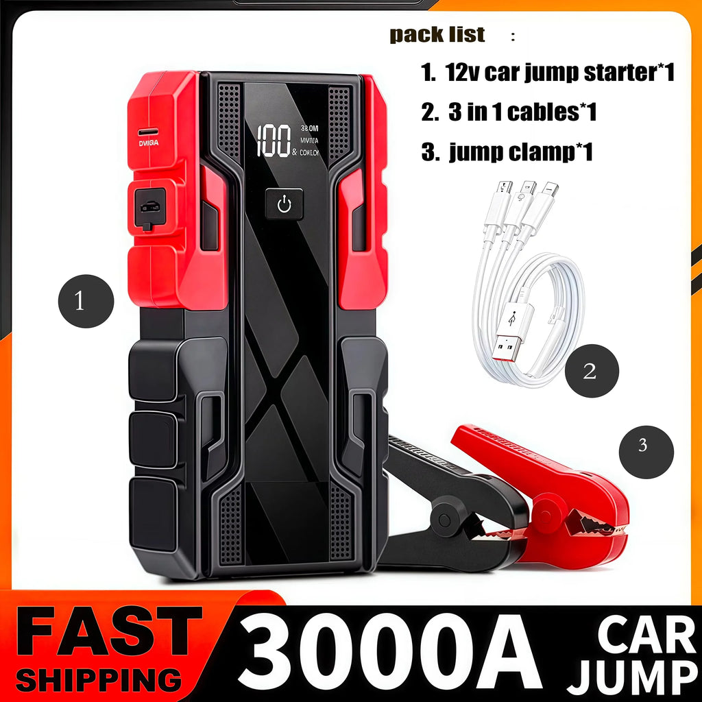 NEW 99800mAh Car Jump Starter Power Bank Car Booster Charger 12V Starting Device Car Emergency Booster Oasis Select